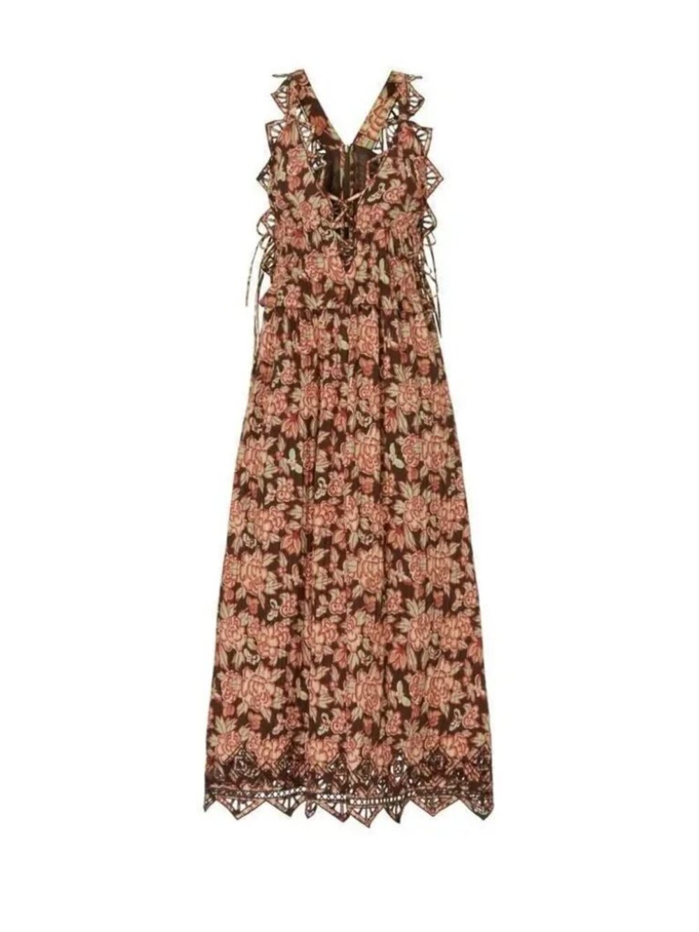 Sea New York / Emelia Midi Dress Cotton Summer dress Sleeveless maxi sun LG - Picture 7 of 7